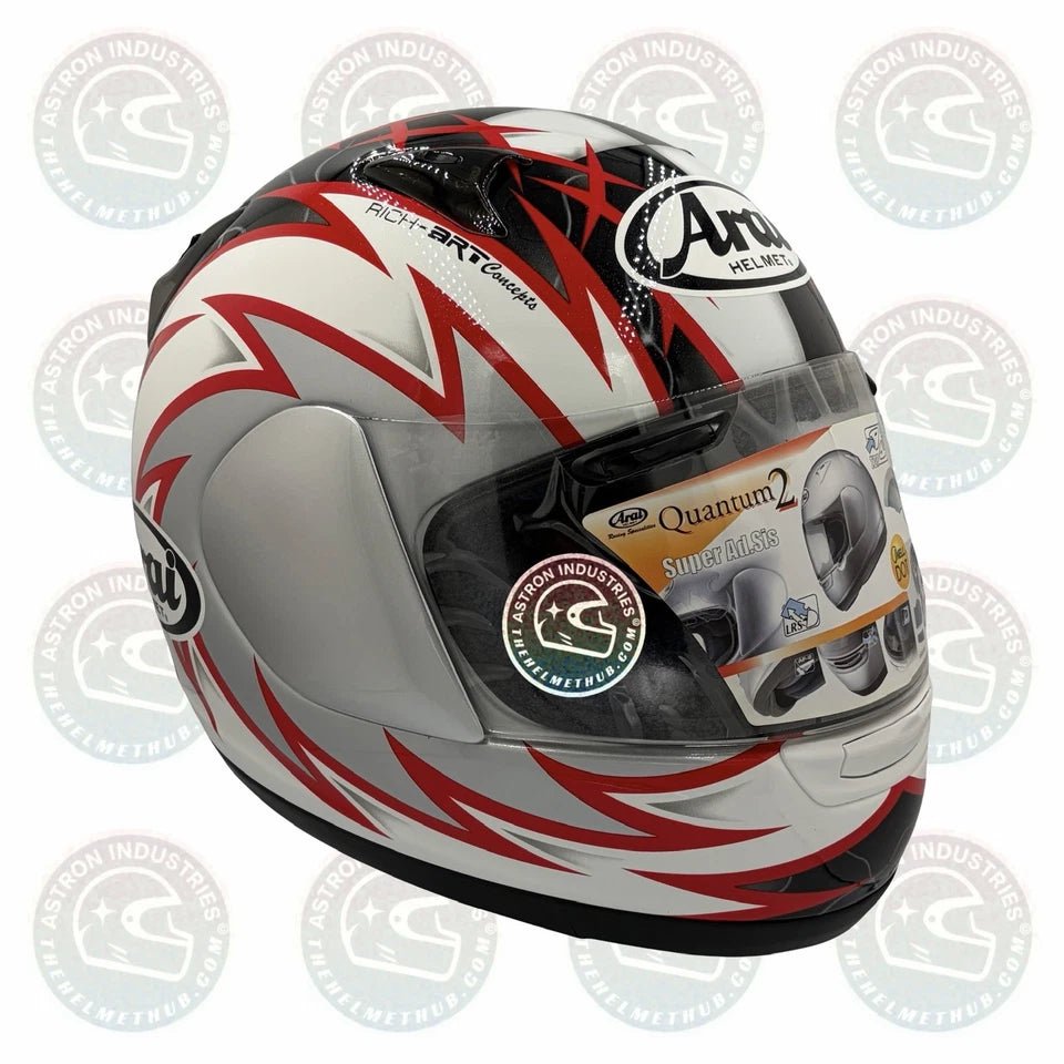 Arai Quantum 2 Voltage Red Motorcycle Helmet - TheHelmetHub