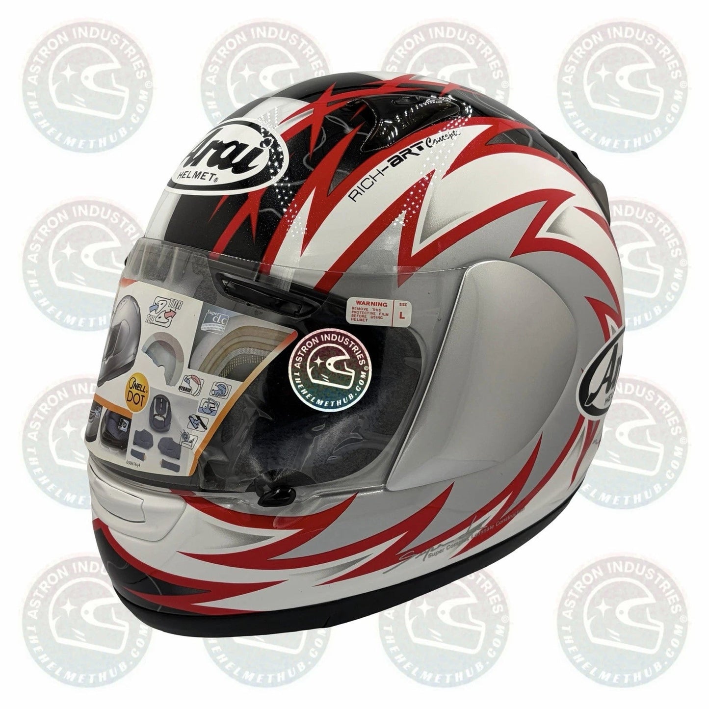 Arai Quantum 2 Voltage Red Motorcycle Helmet - TheHelmetHub