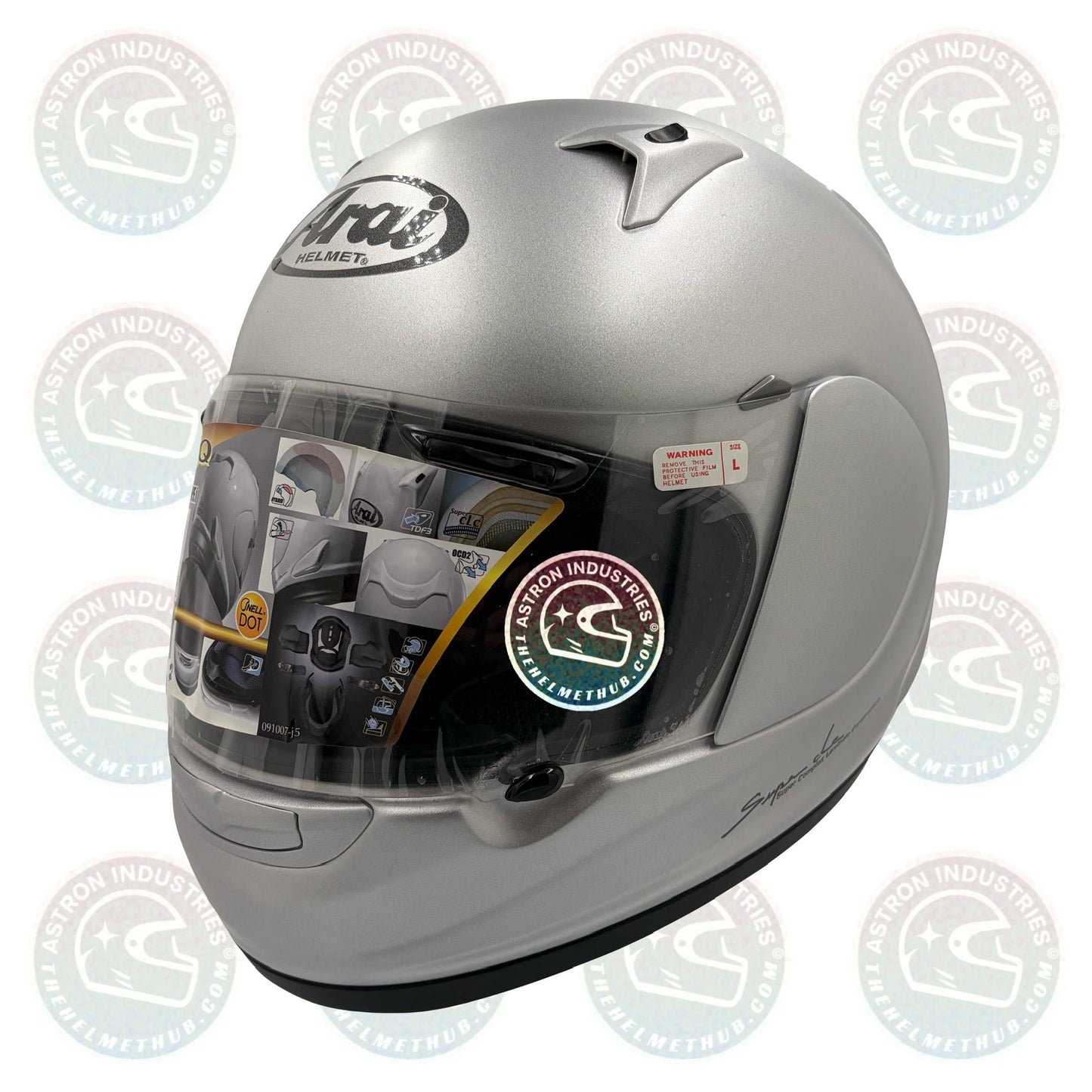 Arai RX - Q Silver Frost Motorcycle Helmet - TheHelmetHub