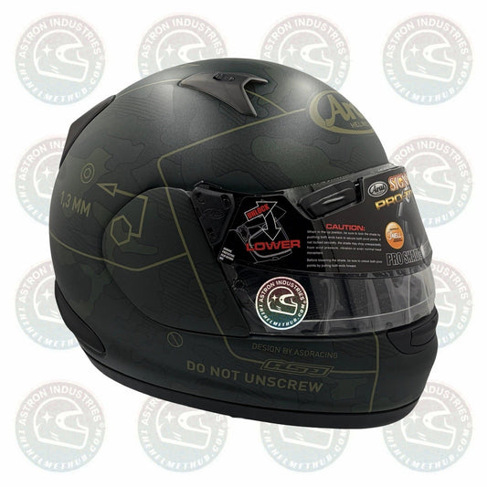 Arai Signet - Q Racer PRO Tour Tactical Green Frost w/ PRO SHADE - TheHelmetHub