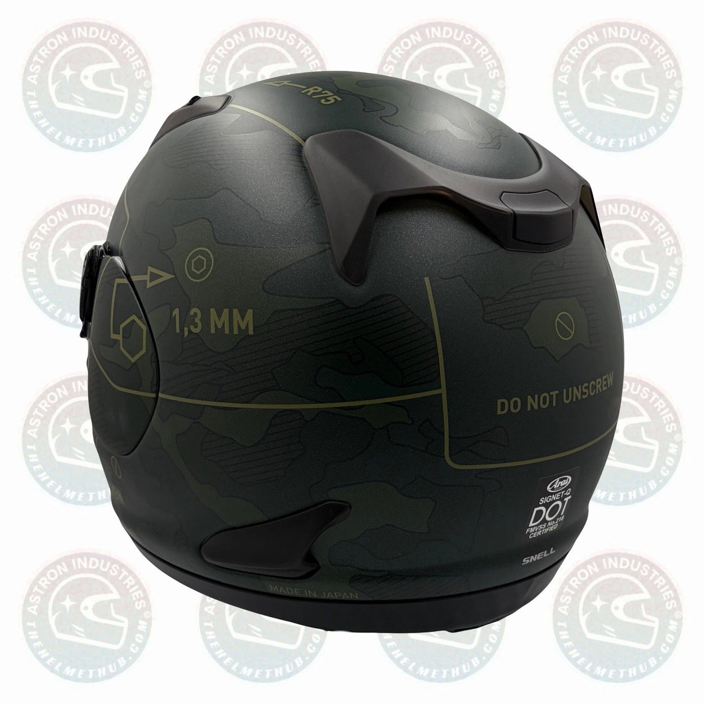 Arai Signet - Q Racer PRO Tour Tactical Green Frost w/ PRO SHADE - TheHelmetHub