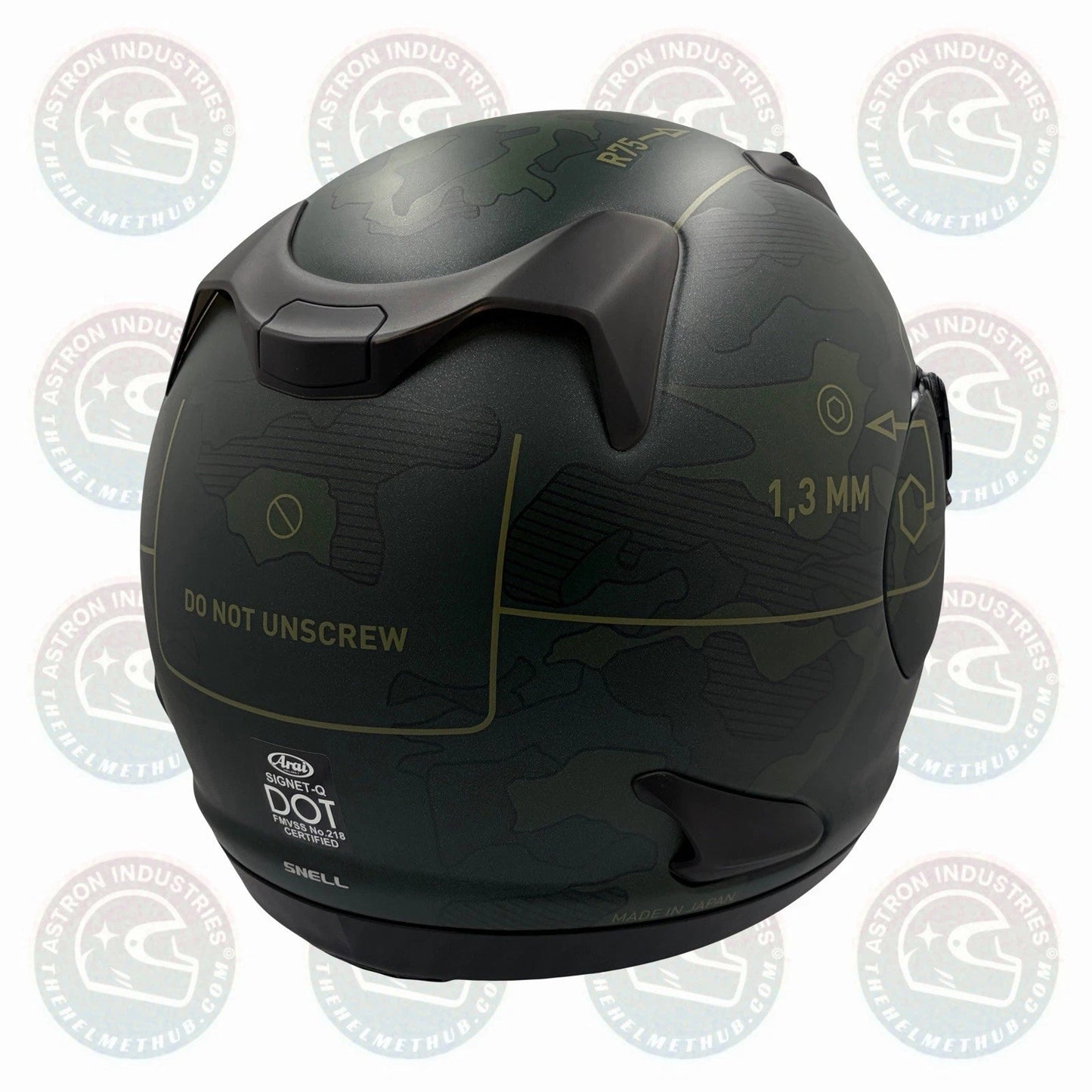 Arai Signet - Q Racer PRO Tour Tactical Green Frost w/ PRO SHADE - TheHelmetHub