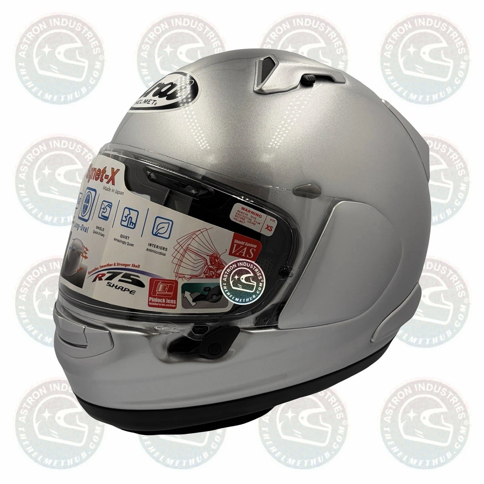 Arai Signet-X Aluminum Silver Motorcycle Helmet - TheHelmetHub