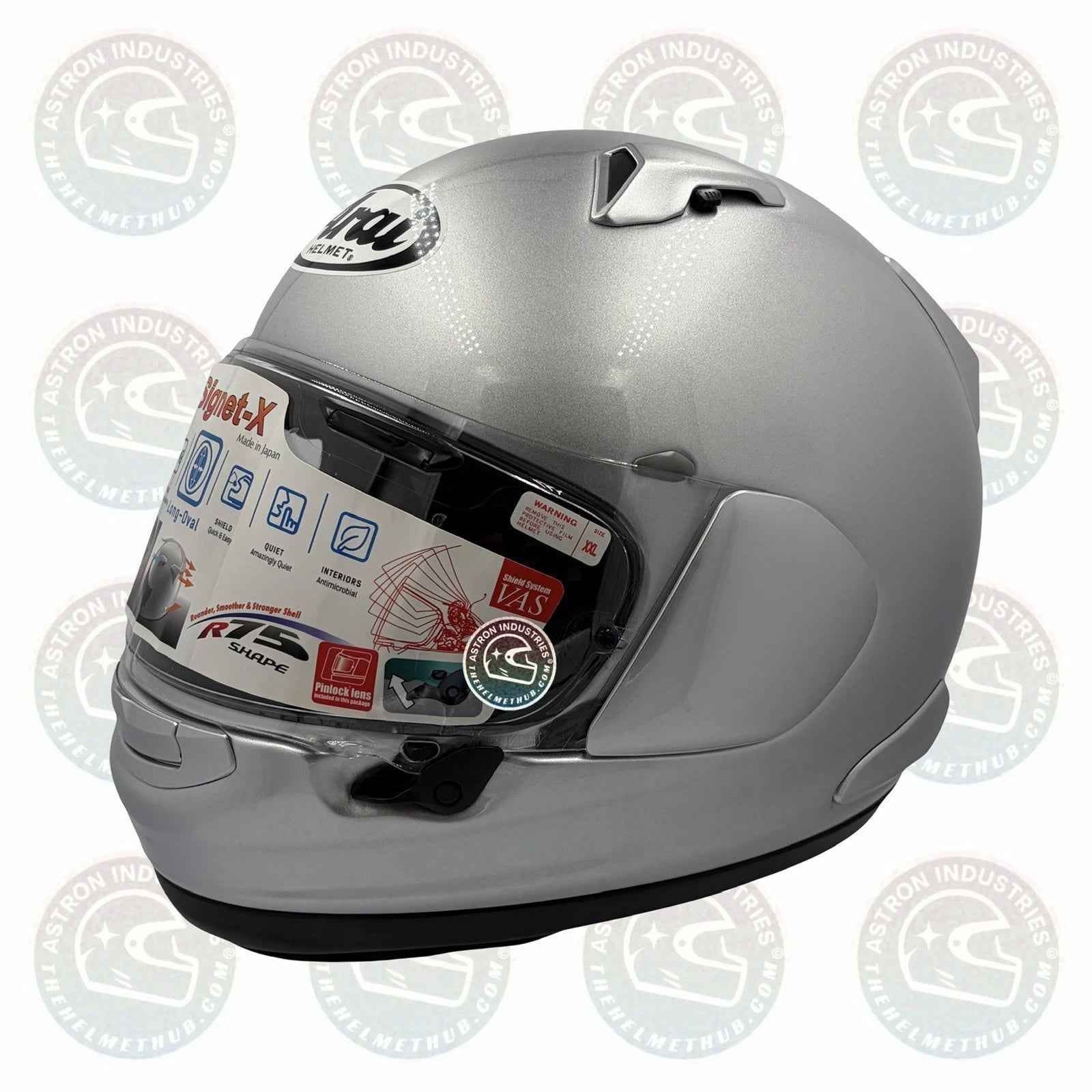 Arai Signet-X Aluminum Silver Motorcycle Helmet - TheHelmetHub