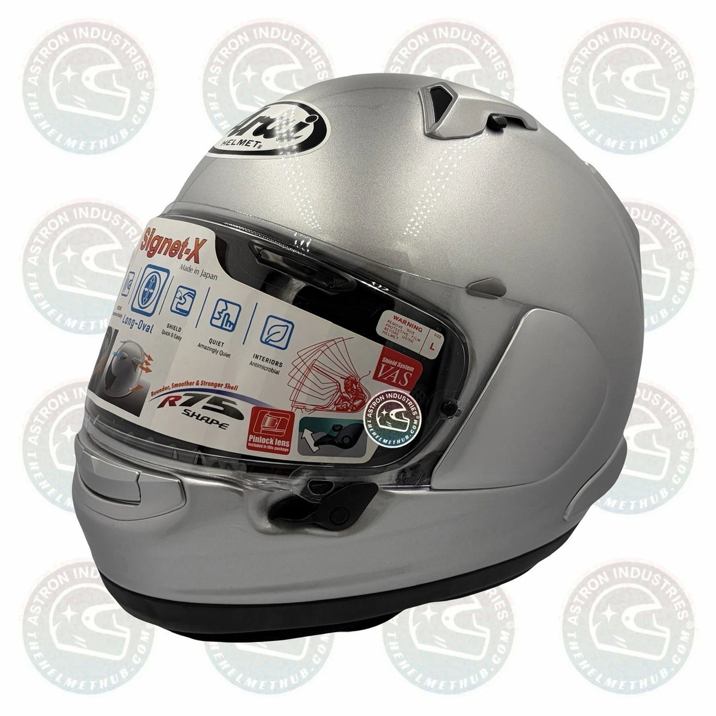 Arai Signet-X Aluminum Silver Motorcycle Helmet - TheHelmetHub