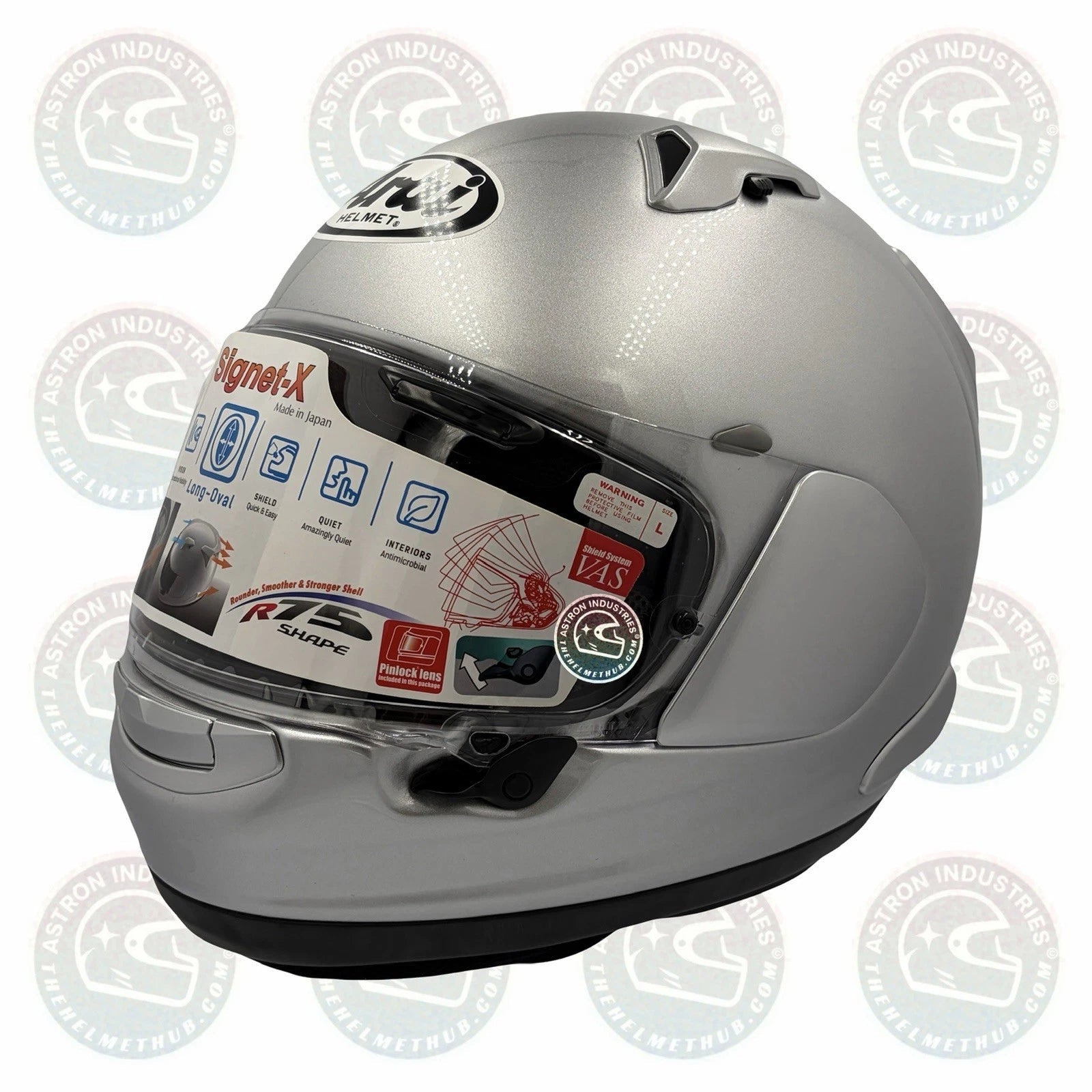 Arai Signet-X Aluminum Silver Motorcycle Helmet - TheHelmetHub