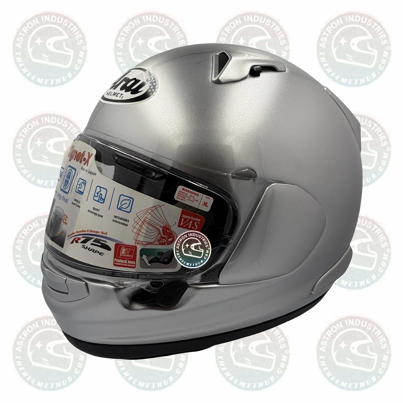 Arai Signet-X Aluminum Silver Motorcycle Helmet - TheHelmetHub