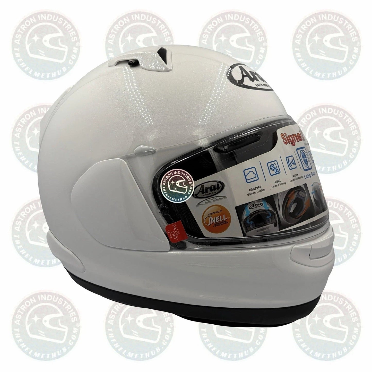 Arai Signet-X Diamond White Motorcycle Helmet - TheHelmetHub