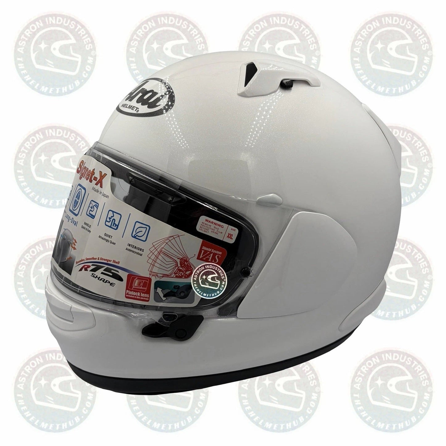 Arai Signet-X Diamond White Motorcycle Helmet - TheHelmetHub