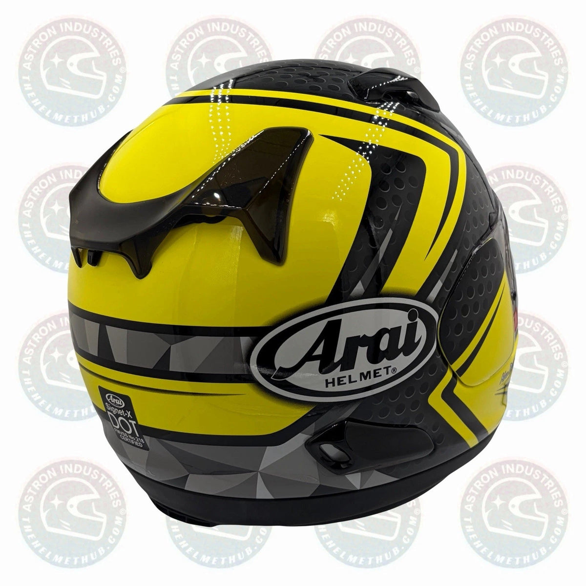 Arai Signet-X Dyno Fluorescent Yellow Motorcycle Helmet - TheHelmetHub