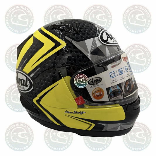 Arai Signet-X Dyno Fluorescent Yellow Motorcycle Helmet - TheHelmetHub