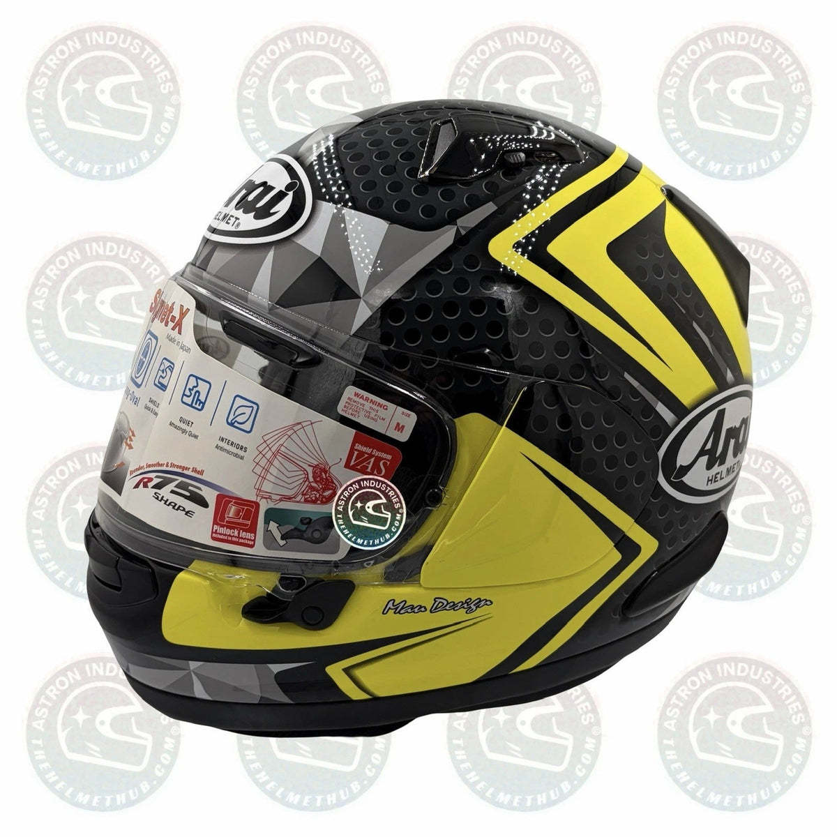Arai Signet-X Dyno Fluorescent Yellow Motorcycle Helmet - TheHelmetHub