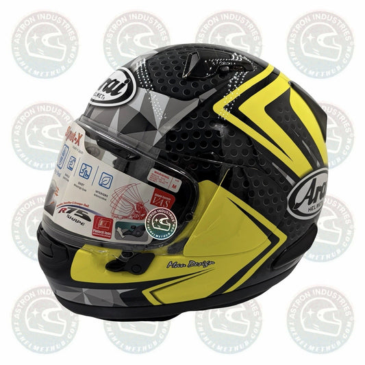 Arai Signet-X Dyno Fluorescent Yellow Motorcycle Helmet - TheHelmetHub