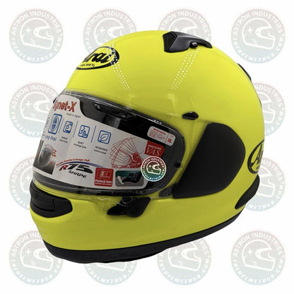 Arai Signet-X Fluorescent Yellow Motorcycle Helmet - TheHelmetHub