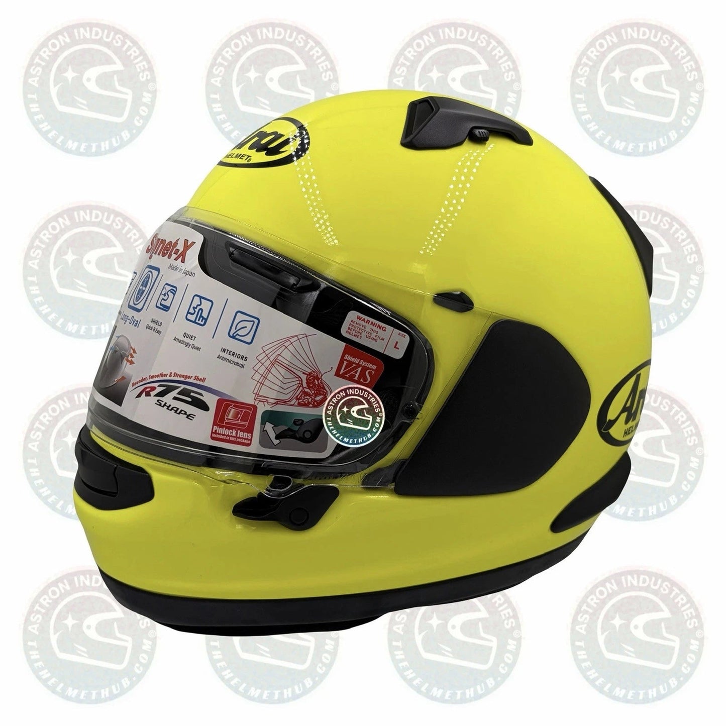 Arai Signet-X Fluorescent Yellow Motorcycle Helmet - TheHelmetHub