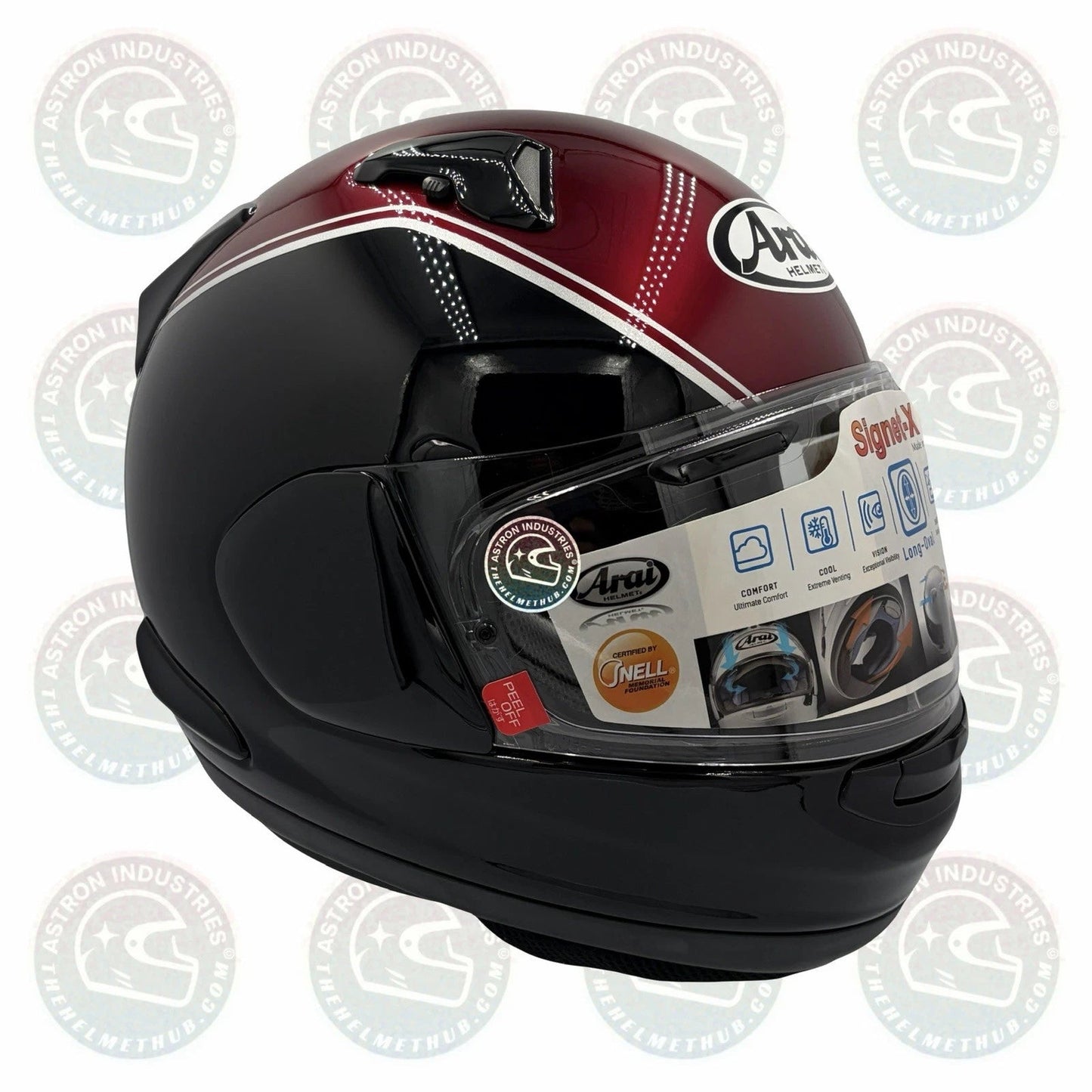 Arai Signet-X Honda Goldwing Red/Black Motorcycle Helmet - TheHelmetHub