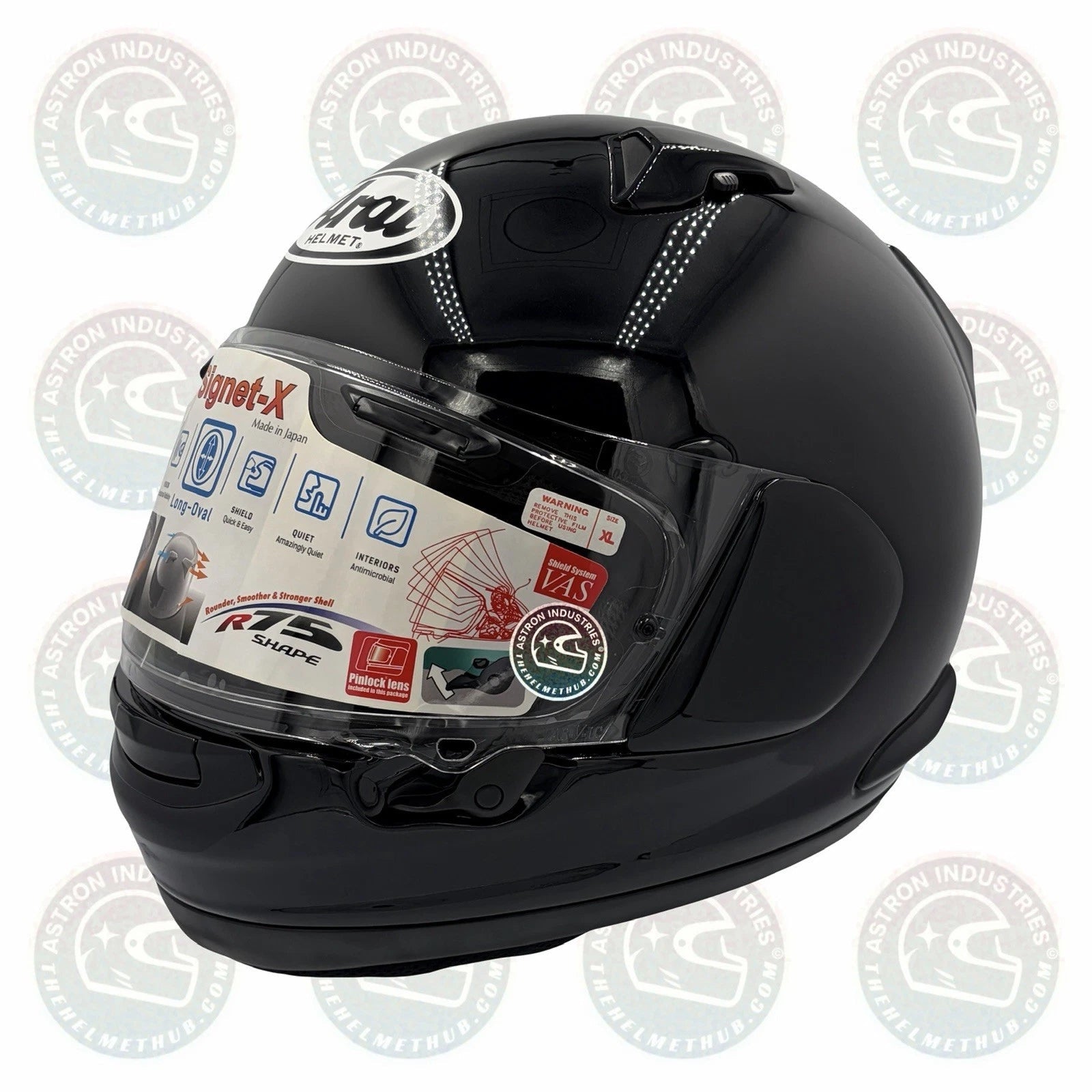 Arai Signet-X Pearl Black Motorcycle Helmet - TheHelmetHub