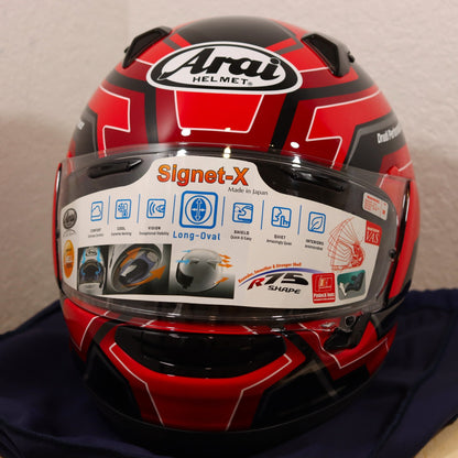 Arai Signet - X Place Red Motorcycle Helmet - TheHelmetHub