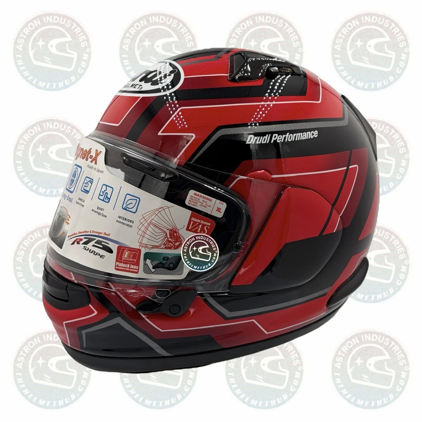 Arai Signet-X Place Red Motorcycle Helmet - TheHelmetHub