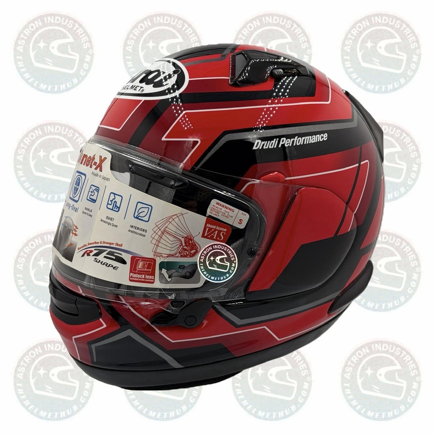 Arai Signet-X Place Red Motorcycle Helmet - TheHelmetHub
