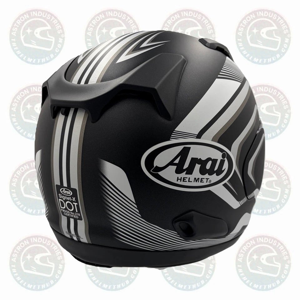 Arai Signet-X Shockwave Black Frost Motorcycle Helmet - TheHelmetHub