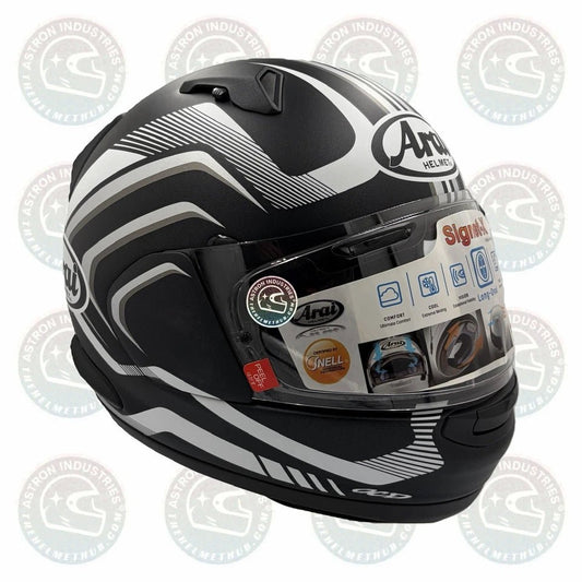Arai Signet-X Shockwave Black Frost Motorcycle Helmet - TheHelmetHub