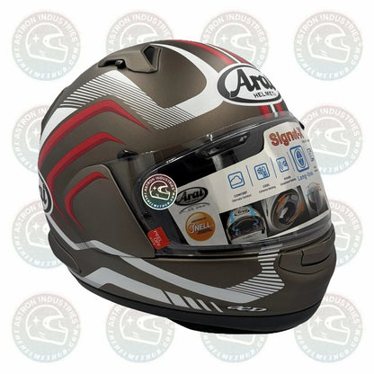 Arai Signet-X Shockwave Grey Frost Motorcycle Helmet - TheHelmetHub