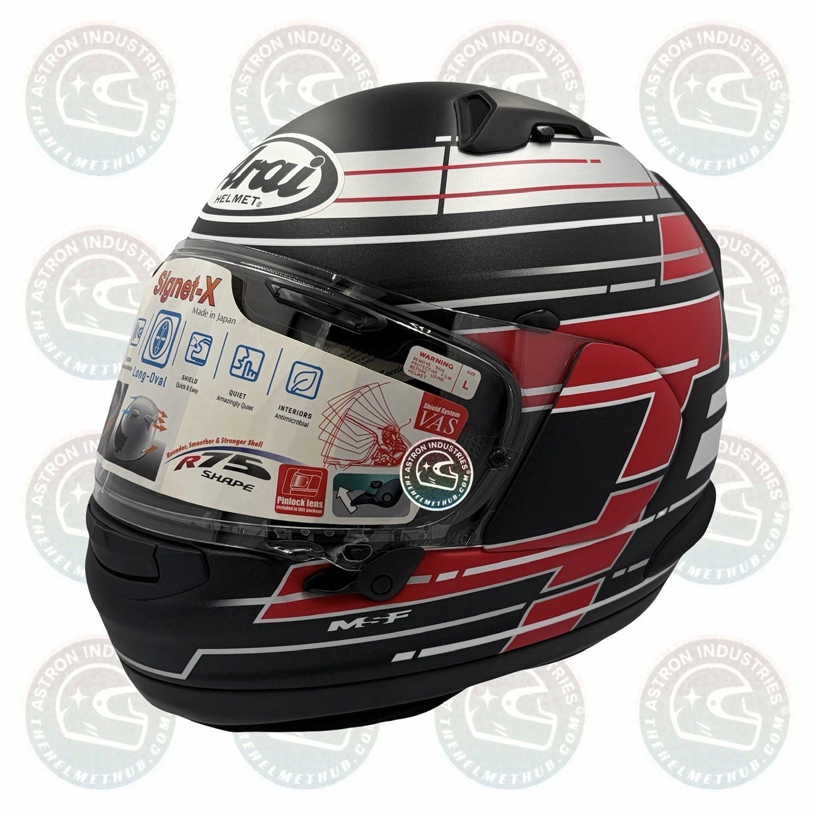 Arai Signet-X Striker Black Frost Motorcycle Helmet - TheHelmetHub