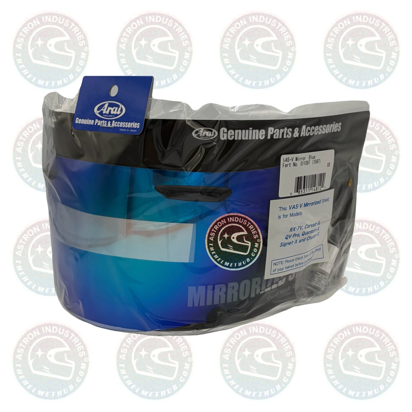 Arai VAS - V Mirrorized Blue Shield Corsair - X RX - 7V QV - Pro - TheHelmetHub