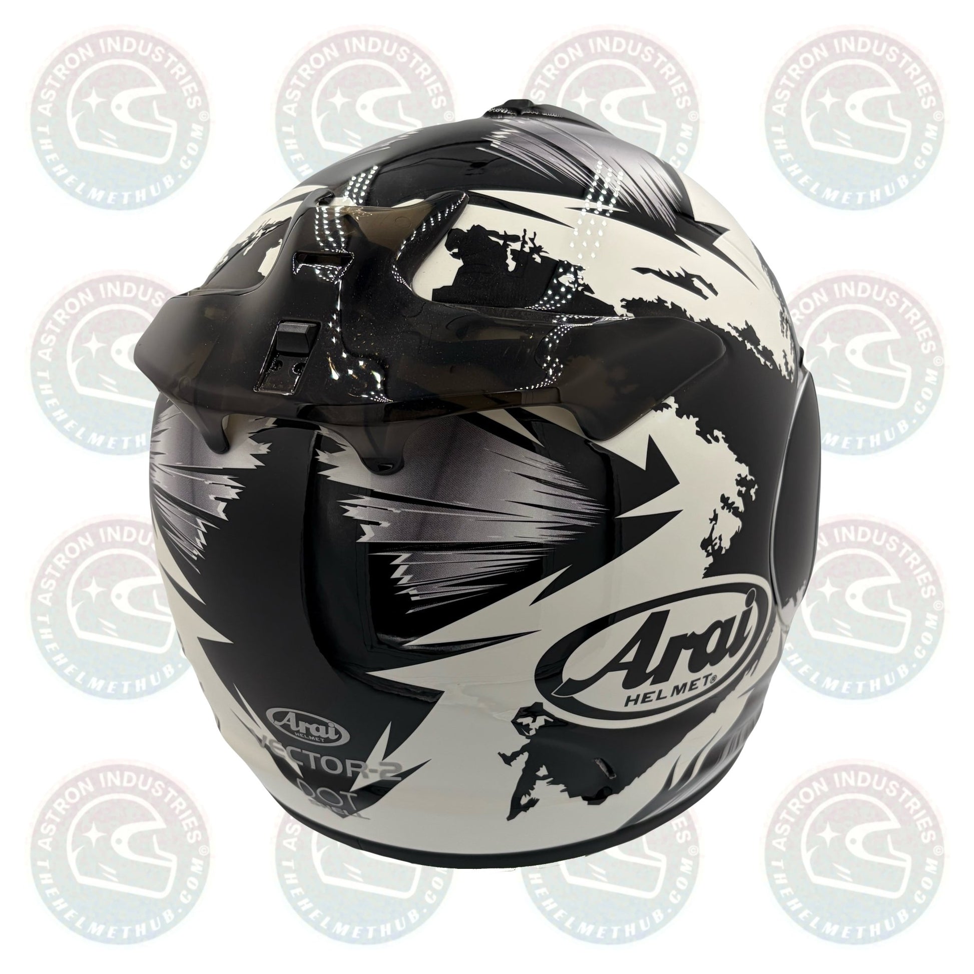 Arai Vector - 2 Marker Black Motorcycle Helmet - TheHelmetHub