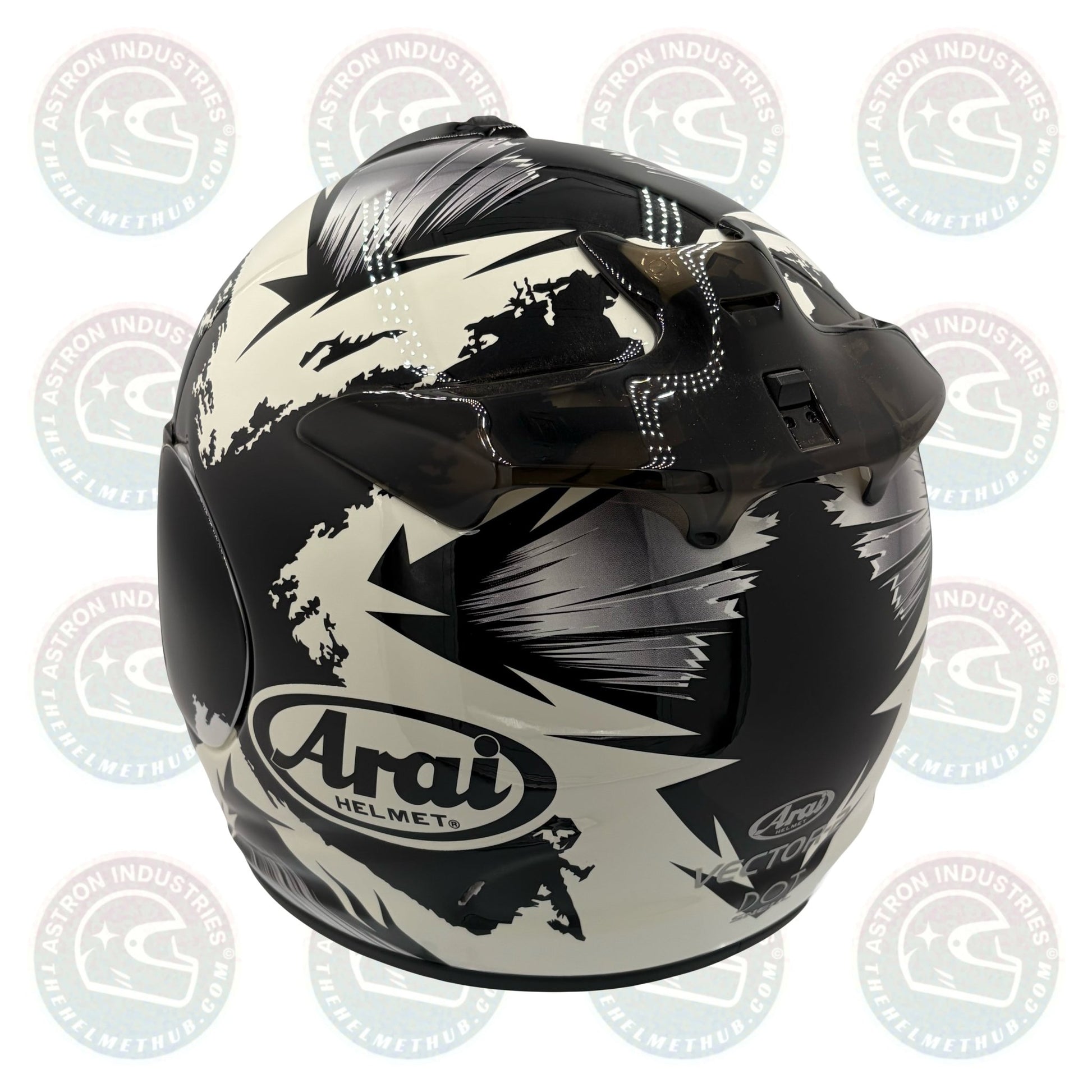 Arai Vector - 2 Marker Black Motorcycle Helmet - TheHelmetHub