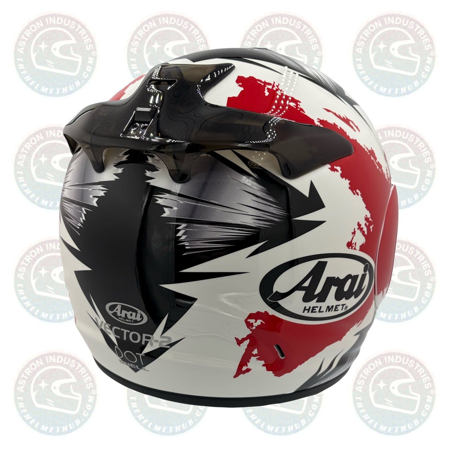 Arai Vector - 2 Marker Red Motorcycle Helmet - TheHelmetHub