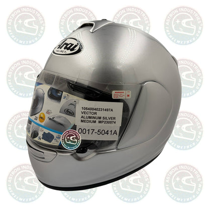 Arai Vector Aluminum Silver Motorcycle Helmet - TheHelmetHub