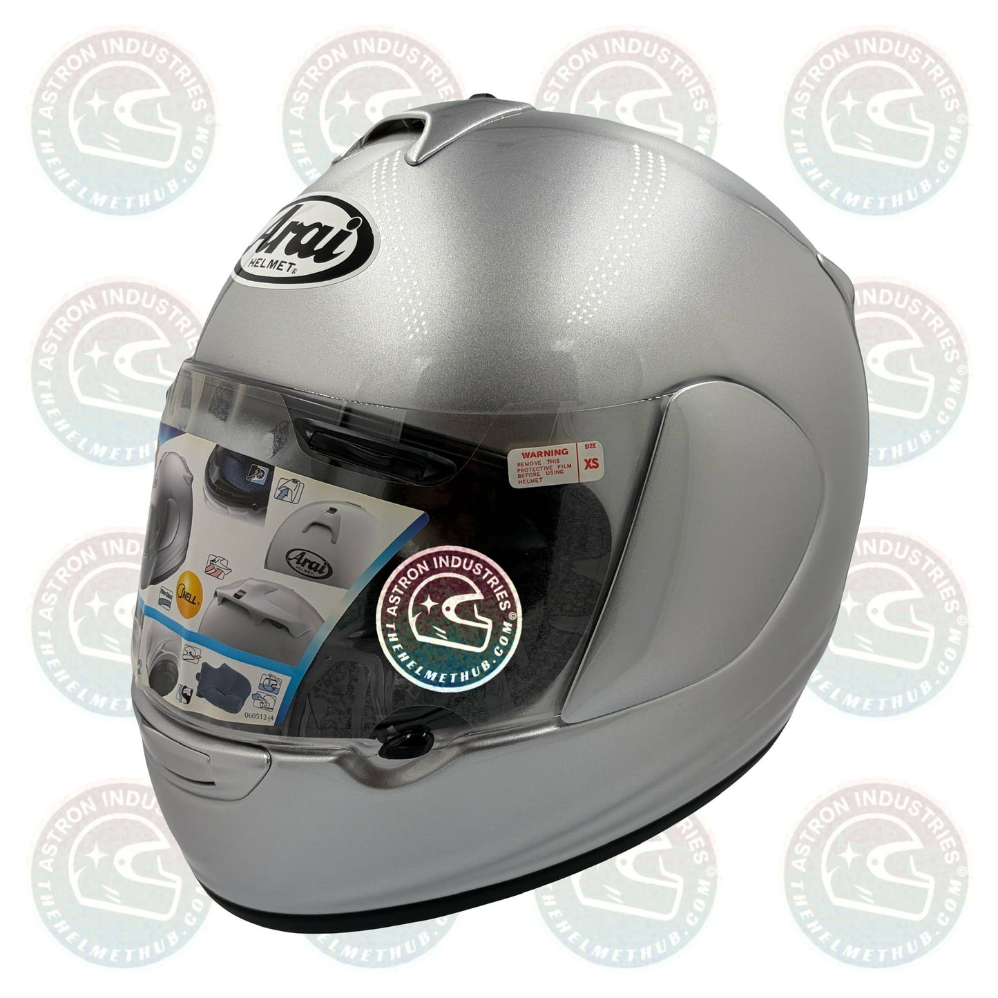 Arai Vector Aluminum Silver Motorcycle Helmet - TheHelmetHub