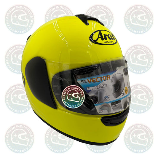 Arai Vector Flour Yellow Motorcycle Helmet - TheHelmetHub