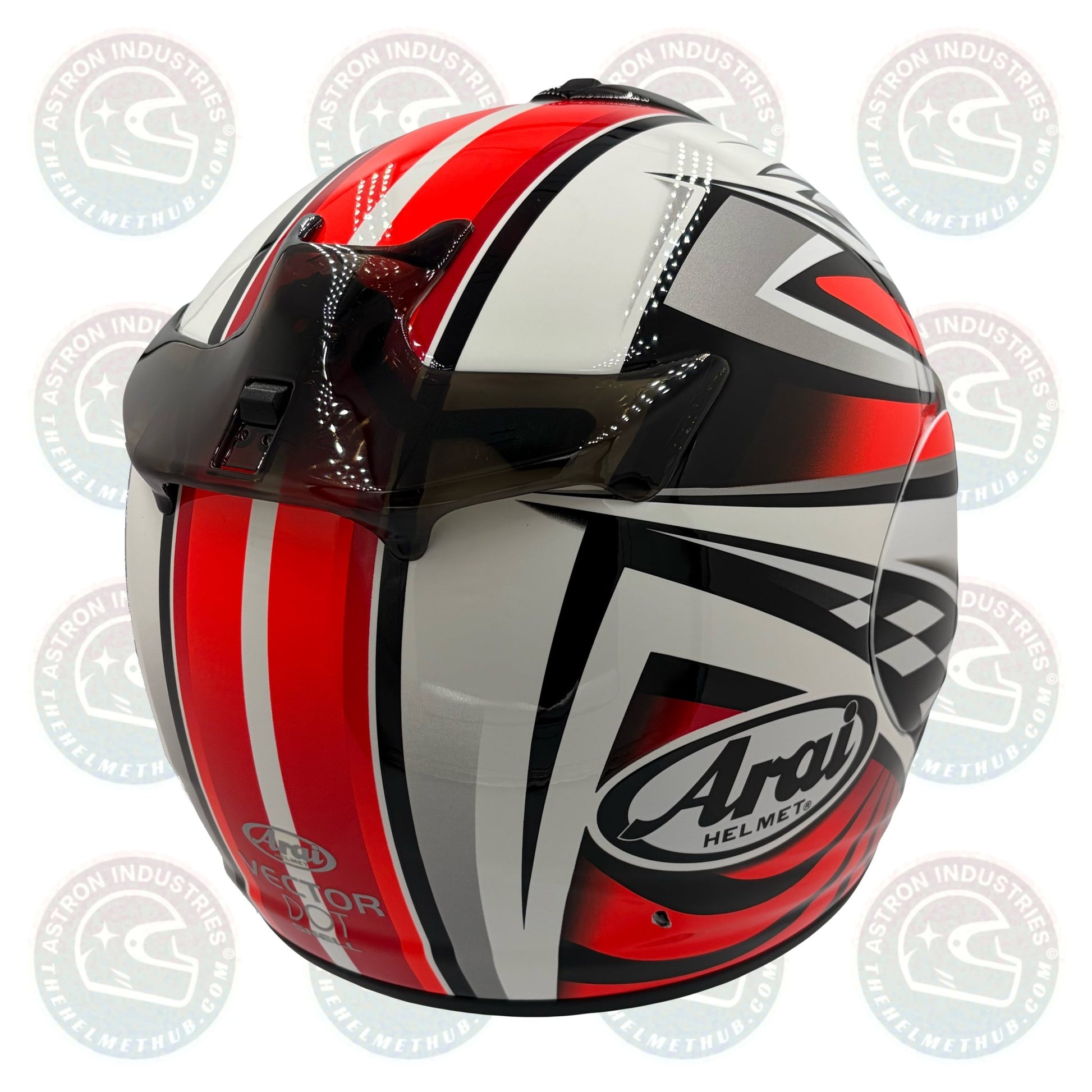 Arai Vector Leopard Red Motorcycle Helmet - TheHelmetHub