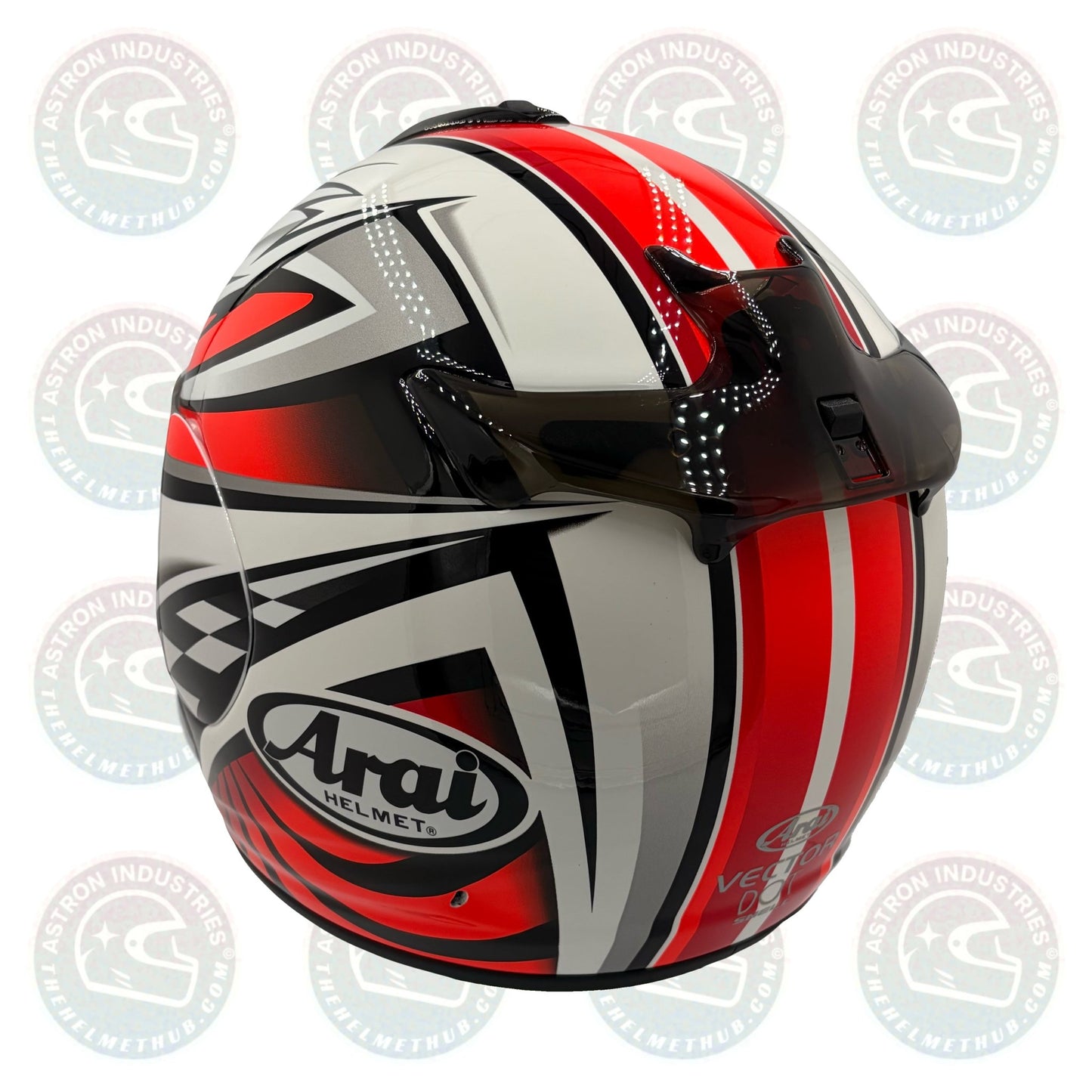 Arai Vector Leopard Red Motorcycle Helmet - TheHelmetHub