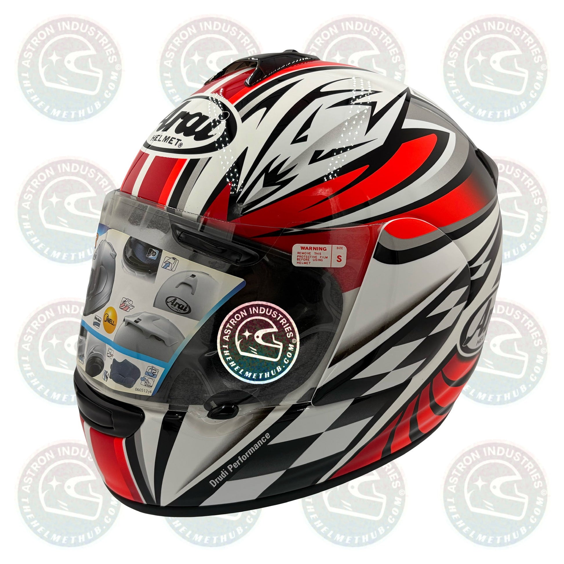 Arai Vector Leopard Red Motorcycle Helmet - TheHelmetHub