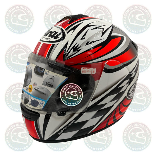 Arai Vector Leopard Red Motorcycle Helmet - TheHelmetHub