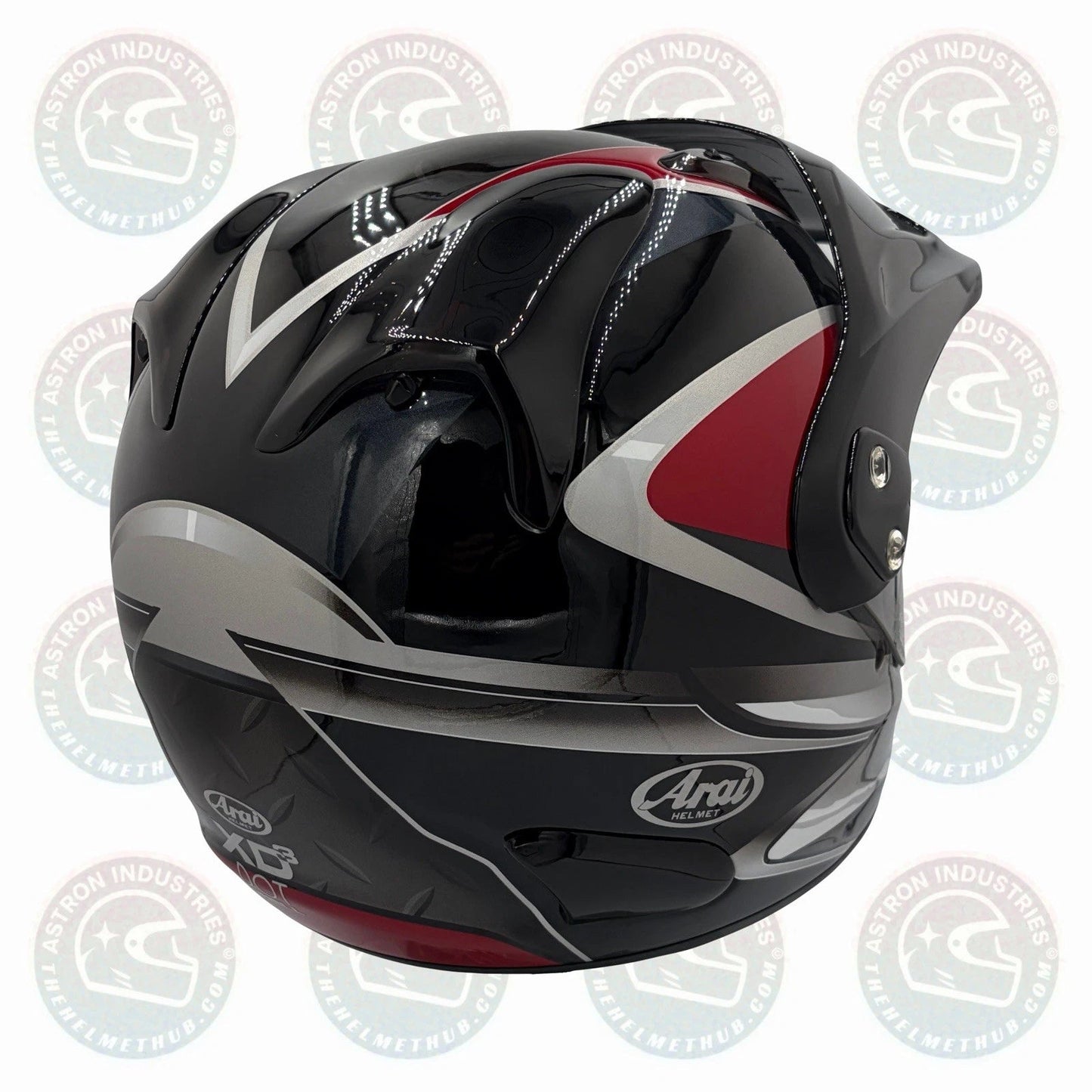 Arai XD3 Luster-Red Motorcycle Helmet - TheHelmetHub