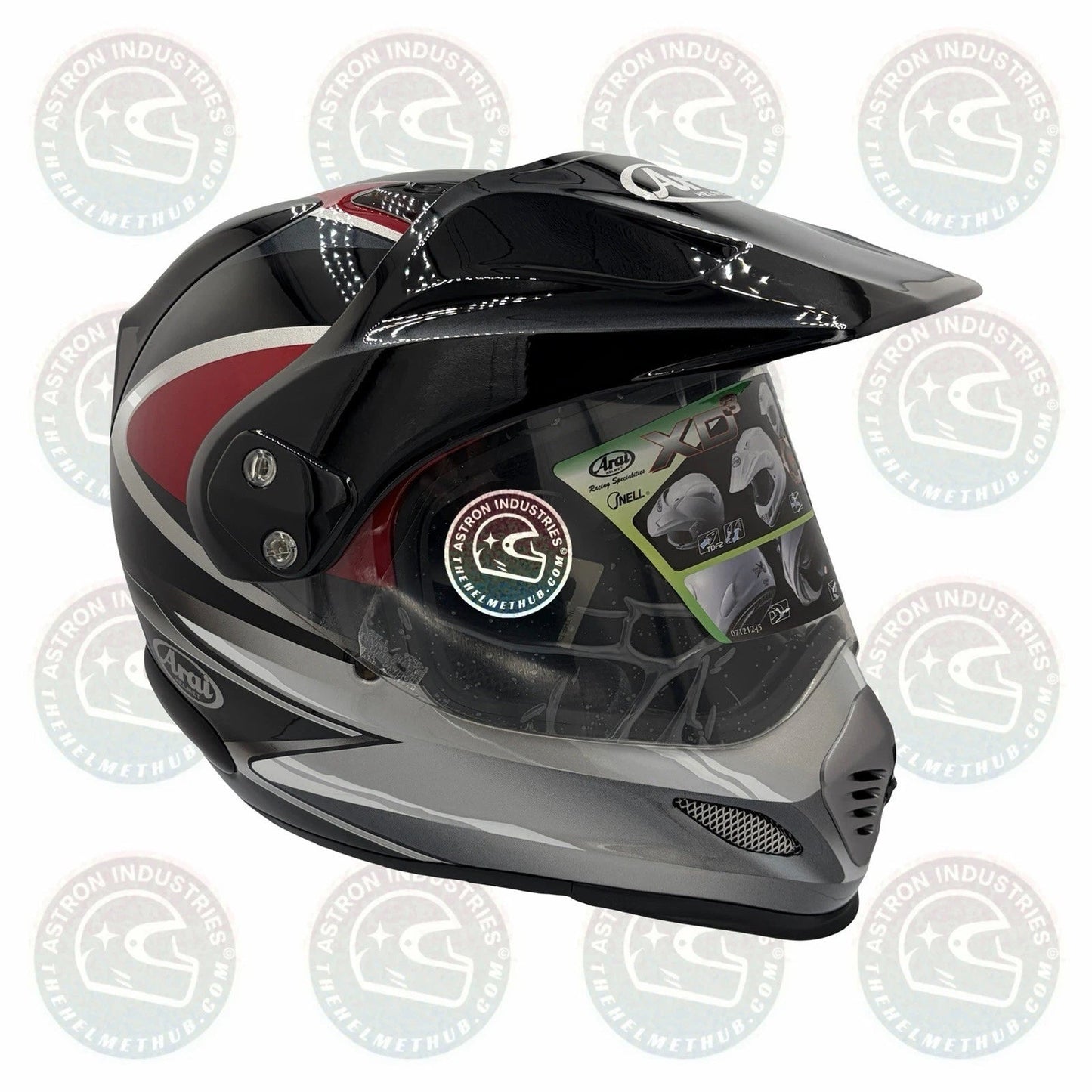 Arai XD3 Luster-Red Motorcycle Helmet - TheHelmetHub