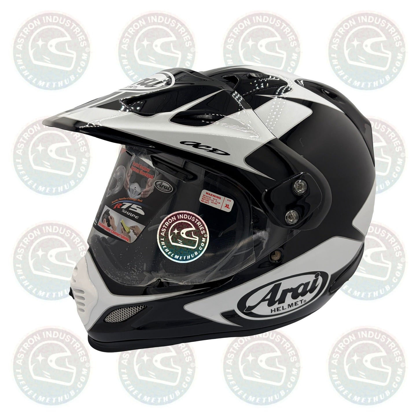Arai XD4 Explore Black/White Motorcycle Helmet - TheHelmetHub