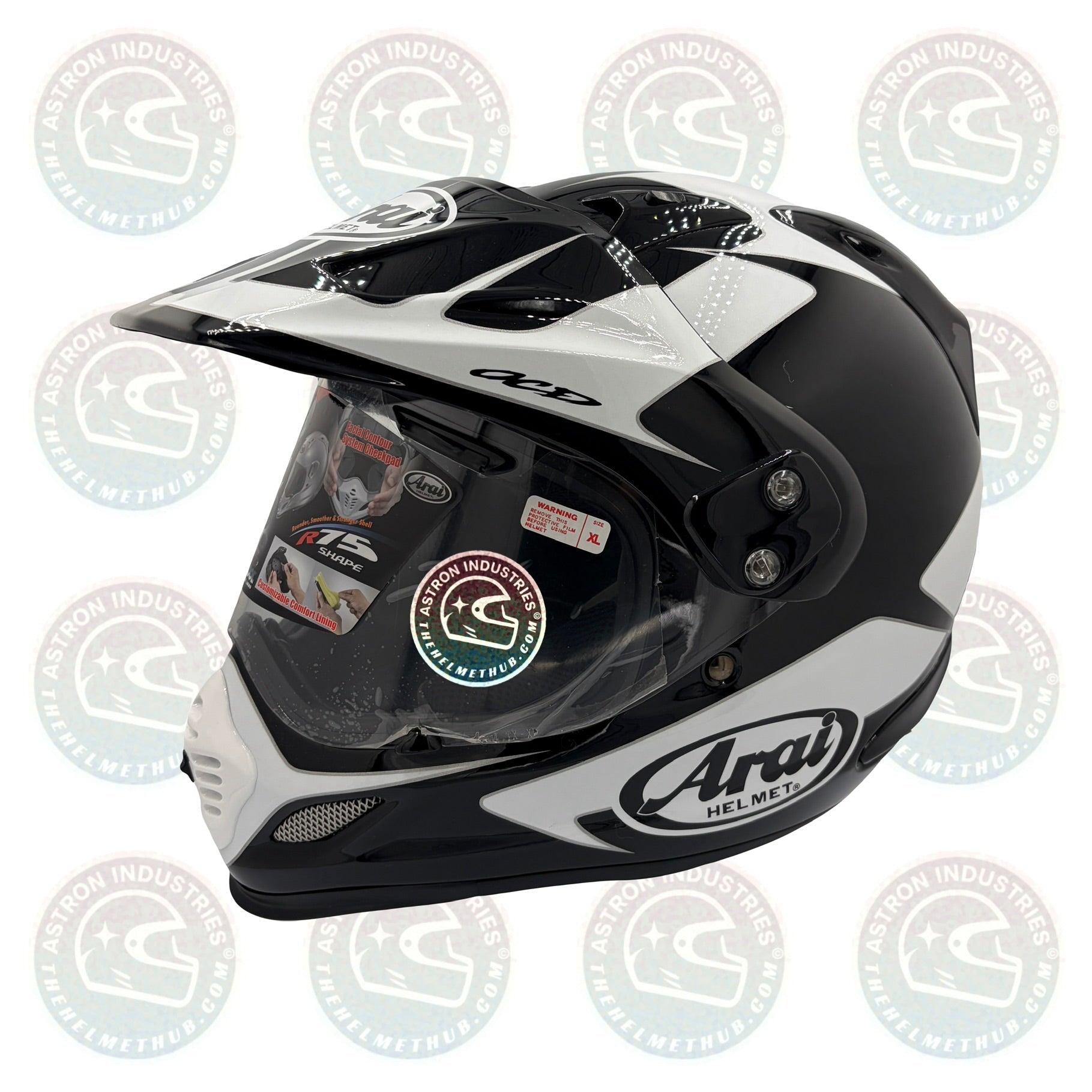 Arai XD4 Explore Black/White Motorcycle Helmet - TheHelmetHub