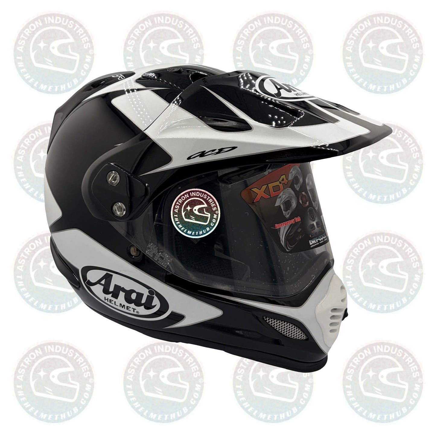 Arai XD4 Explore Black/White Motorcycle Helmet - TheHelmetHub