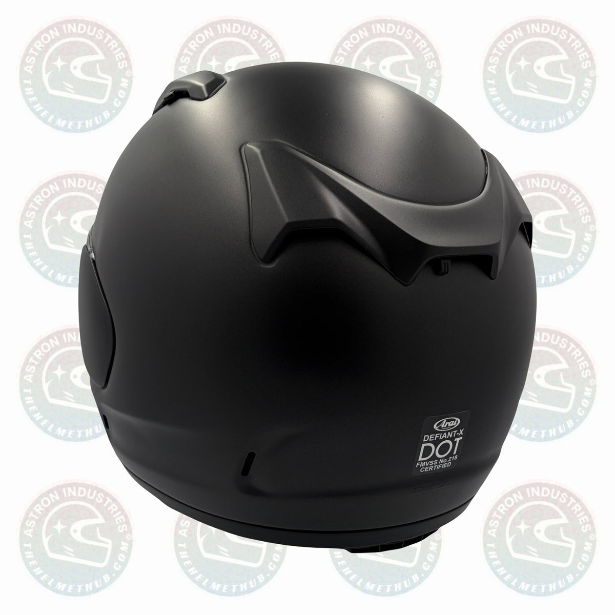 Arai Defiant-X Black Frost motorcycle helmet, rear quarter