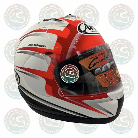 Arai Corsair-V Speed Red motorcycle helmet, left side