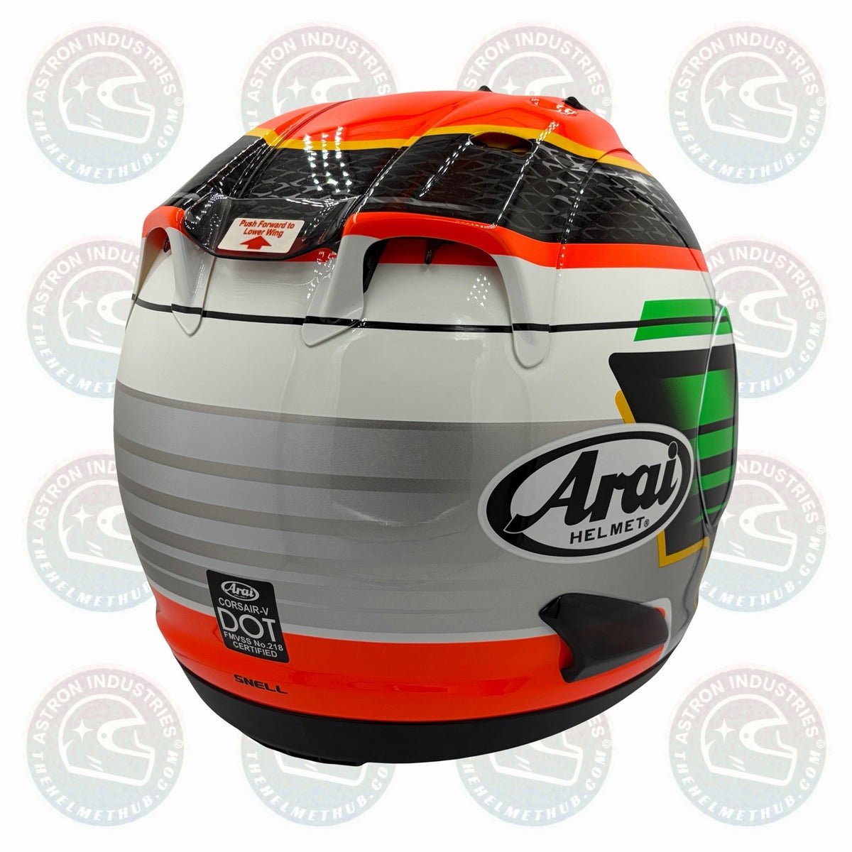 Arai Corsair-V Rabat motorcycle helmet, rear