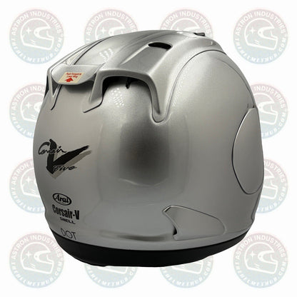 Arai Corsair-V Aluminum Silver motorcycle helmet, rear