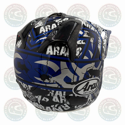 Arai VX-Pro3 Pride Blue motocross helmet, rear