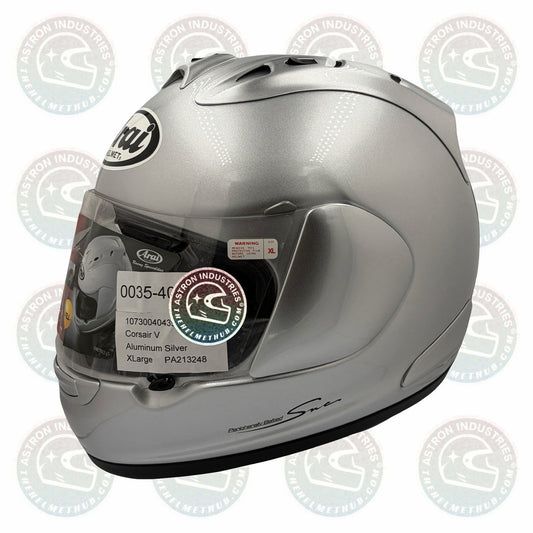 Arai Corsair-V Aluminum Silver motorcycle helmet, front left